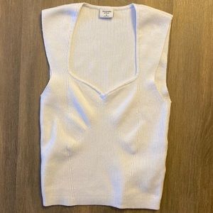 Abercrombie & Fitch White knit tank